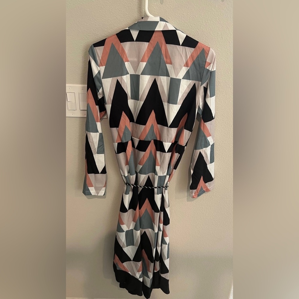 Geometric Patterned Women's Robe - Picture 2 of 2